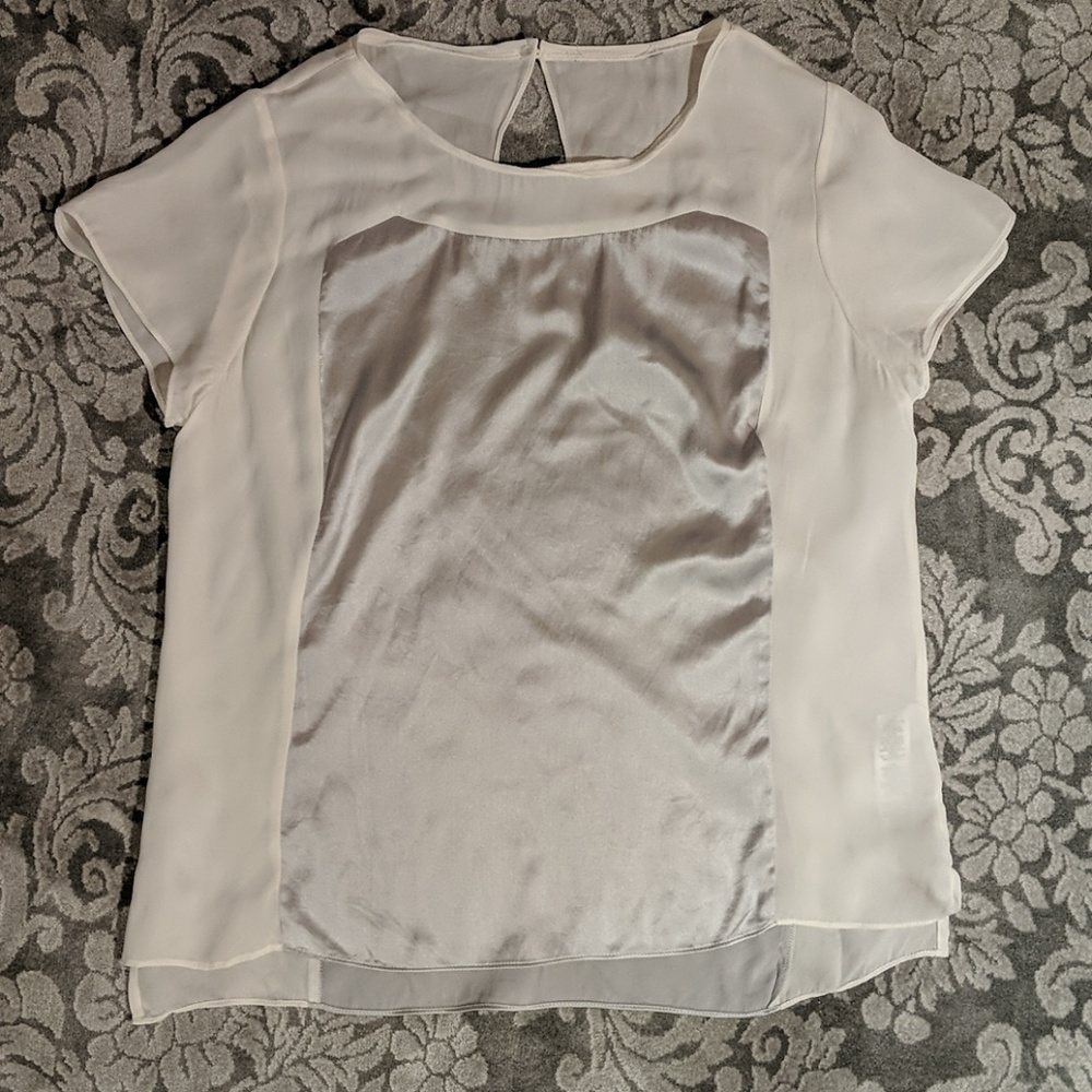 WHBM sheer and silver blous3